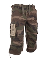 AIR COMBAT 3/4-PANTS PREWASH WOODLAND