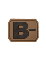 PATCH 3D BLOOD B NEGATIV DARK COYOTE
