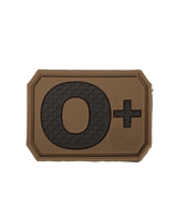 PATCH 3D BLOOD 0 POSITIV DARK COYOTE