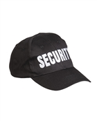 BLACK BASEBALL CAP W.EMBROID.′SECURITY′