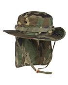 BRIT.BOONIE R/S M.NECKFLAP WOODLAND