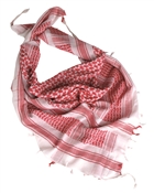 WHITE/RED SHEMAGH SCARF