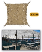 NETZ BROADLEAF ′SHADOW SAIL′ 3,0X3,0 DESERT