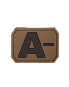 DARK COYOTE 3D BLOOD TYPE PATCH A NEGATIVE
