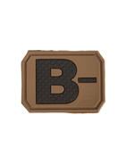 DARK COYOTE 3D BLOOD TYPE PATCH B NEGATIVE