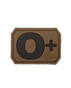 DARK COYOTE 3D BLOOD TYPE PATCH 0 POSITIVE