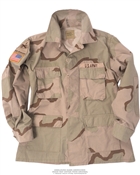 US BDU FELDJACKE 3-COL.DESERT M.ABZ.GEBR.